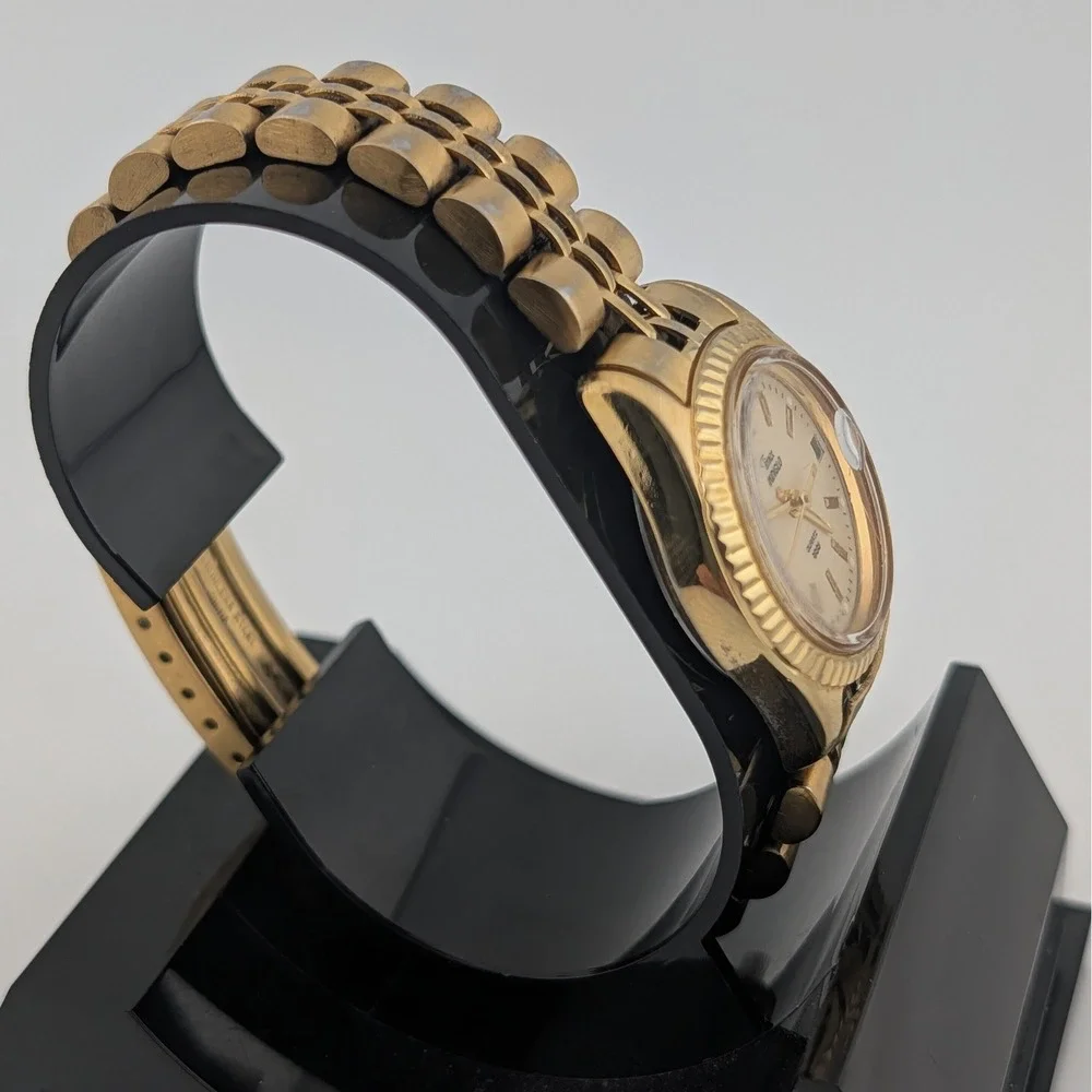 Timex Women's Gold Tone Bracelet Watch with Cream Dial